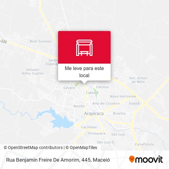 Rua Benjamin Freire De Amorim, 445 mapa