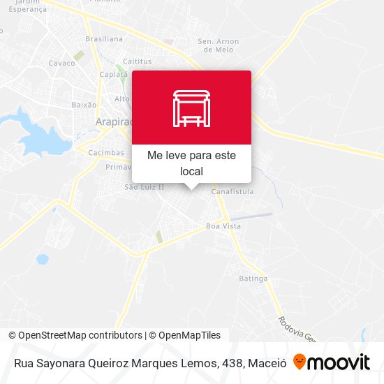 Rua Sayonara Queiroz Marques Lemos, 438 mapa