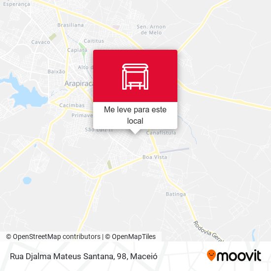 Rua Djalma Mateus Santana, 98 mapa