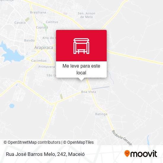 Rua José Barros Melo, 242 mapa