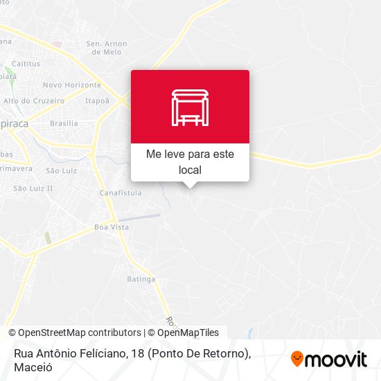 Rua Antônio Felíciano, 18 (Ponto De Retorno) mapa