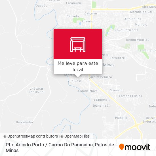 Pto. Arlindo Porto / Carmo Do Paranaíba mapa