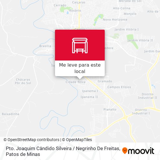 Pto. Joaquim Cândido Silveira / Negrinho De Freitas mapa