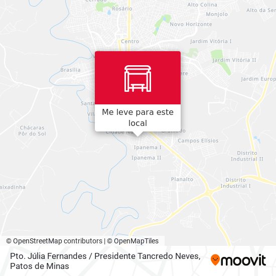 Pto. Júlia Fernandes / Presidente Tancredo Neves mapa
