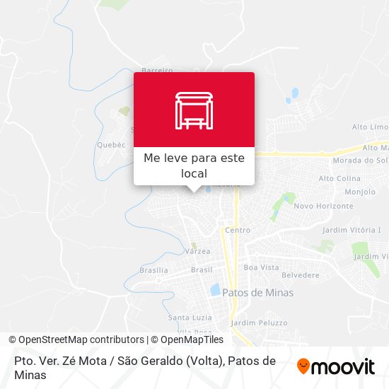 Pto. Ver. Zé Mota / São Geraldo (Volta) mapa