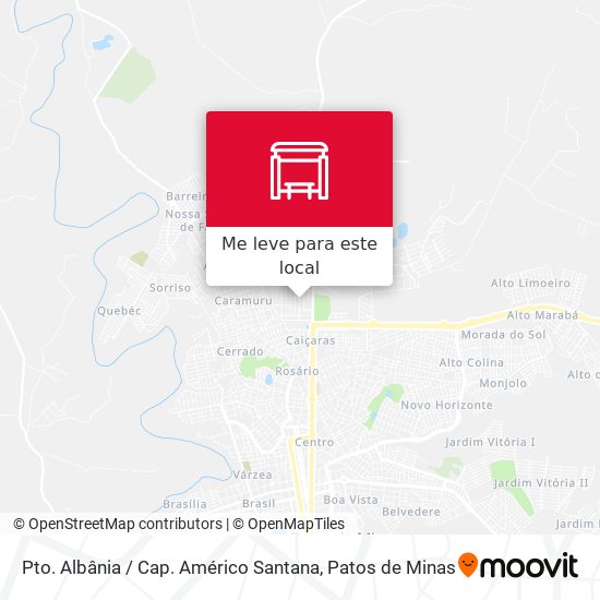 Pto. Albânia / Cap. Américo Santana mapa