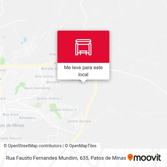 Rua Fausto Fernandes Mundim, 635 mapa