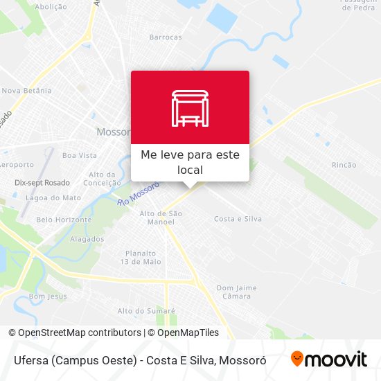 Ufersa (Campus Oeste) - Costa E Silva mapa