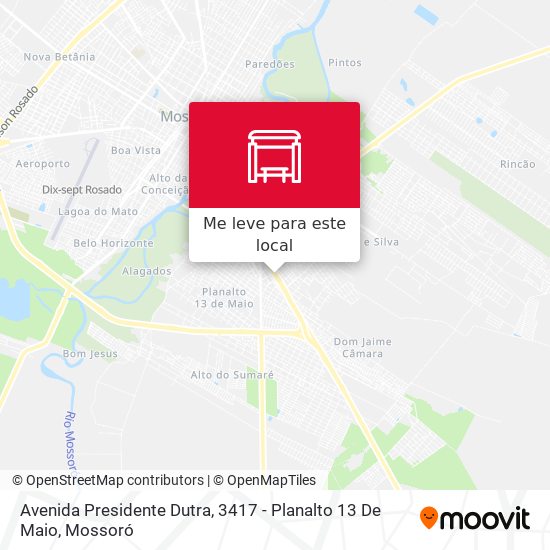 Avenida Presidente Dutra, 3417 - Planalto 13 De Maio mapa