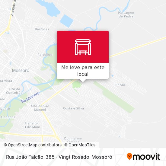 Rua João Falcão, 385 - Vingt Rosado mapa