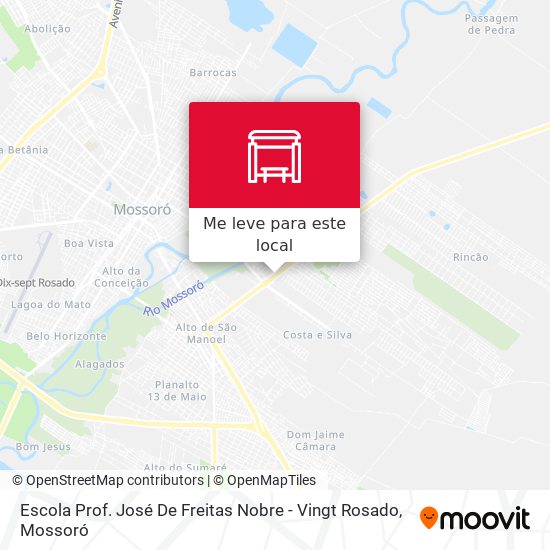 Escola Prof. José De Freitas Nobre - Vingt Rosado mapa