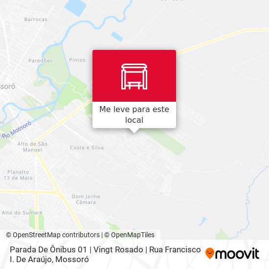 Parada De Ônibus 01 | Vingt Rosado | Rua Francisco I. De Araújo mapa