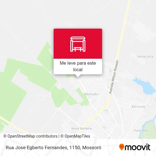 Rua Jose Egberto Fernandes, 1150 mapa