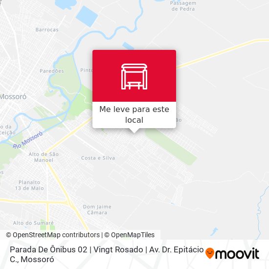 Parada De Ônibus 02 | Vingt Rosado | Av. Dr. Epitácio C. mapa