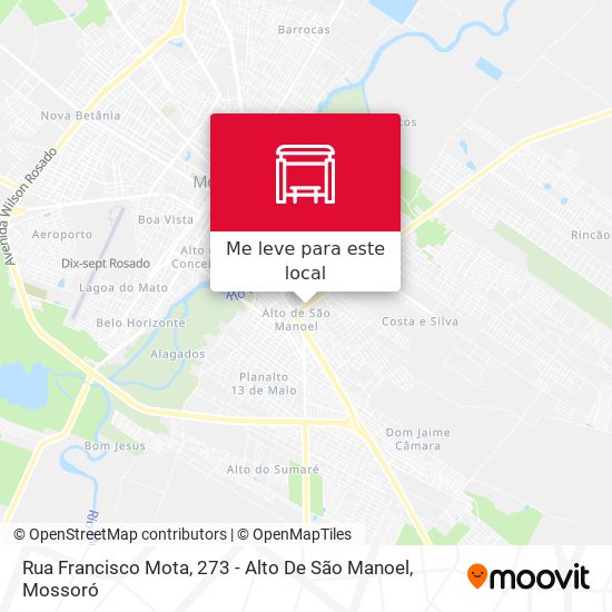 Rua Francisco Mota, 273 - Alto De São Manoel mapa