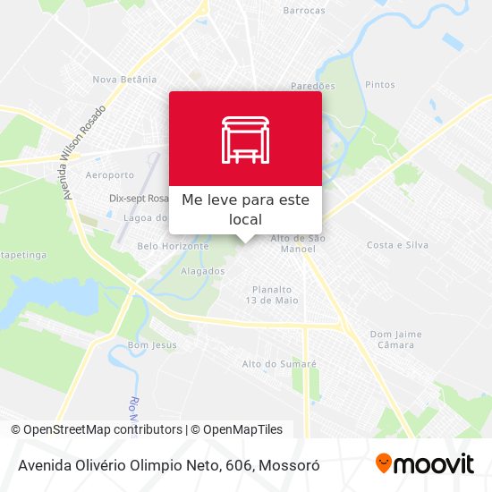 Avenida Olivério Olimpio Neto, 606 mapa