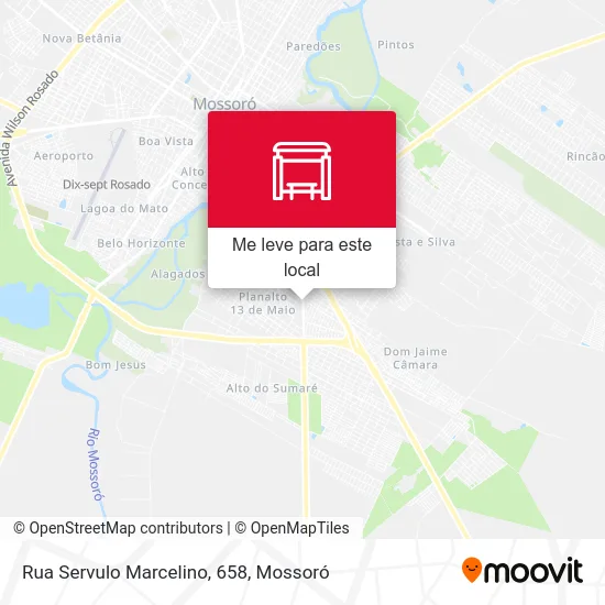 Rua Servulo Marcelino, 658 mapa