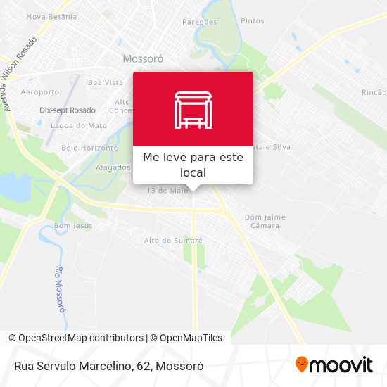 Rua Servulo Marcelino, 62 mapa