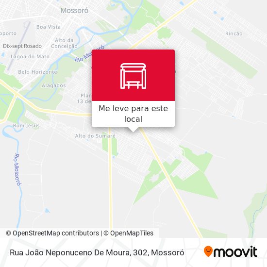 Rua João Neponuceno De Moura, 302 mapa