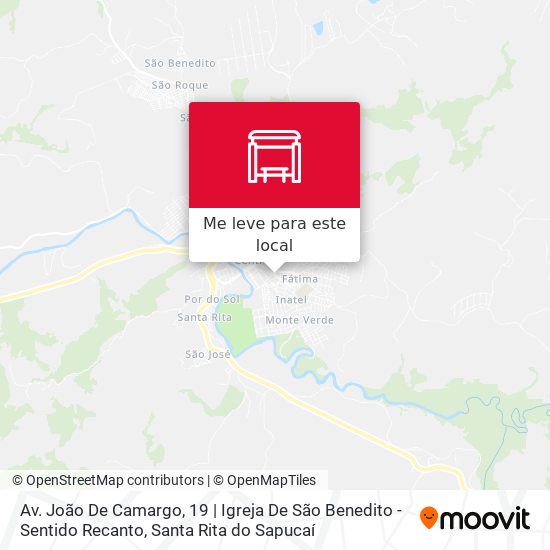 Av. João De Camargo, 19 | Igreja De São Benedito - Sentido Recanto mapa