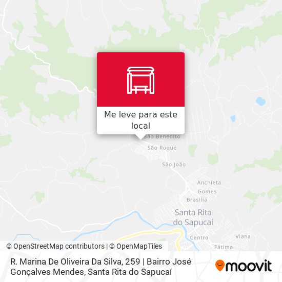 R. Marina De Oliveira Da Silva, 259 | Bairro José Gonçalves Mendes mapa