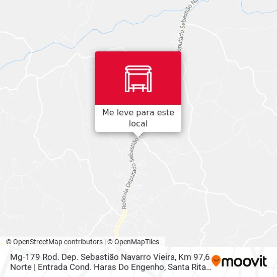 Mg-179 Rod. Dep. Sebastião Navarro Vieira, Km 97,6 Norte | Entrada Cond. Haras Do Engenho mapa