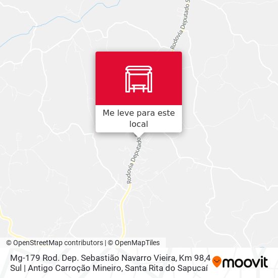 Mg-179 Rod. Dep. Sebastião Navarro Vieira, Km 98,4 Sul | Antigo Carroção Mineiro mapa