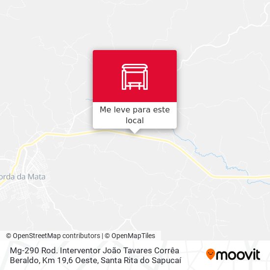 Mg-290 Rod. Interventor João Tavares Corrêa Beraldo, Km 19,6 Oeste mapa