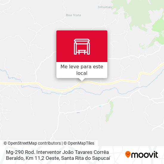 Mg-290 Rod. Interventor João Tavares Corrêa Beraldo, Km 11,2 Oeste mapa