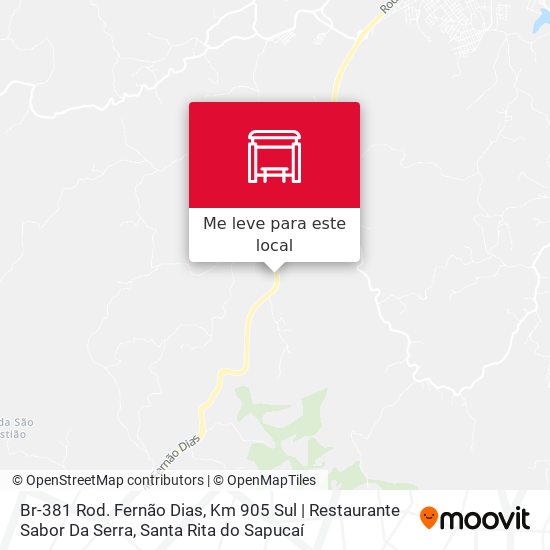 Br-381 Rod. Fernão Dias, Km 905 Sul | Restaurante Sabor Da Serra mapa