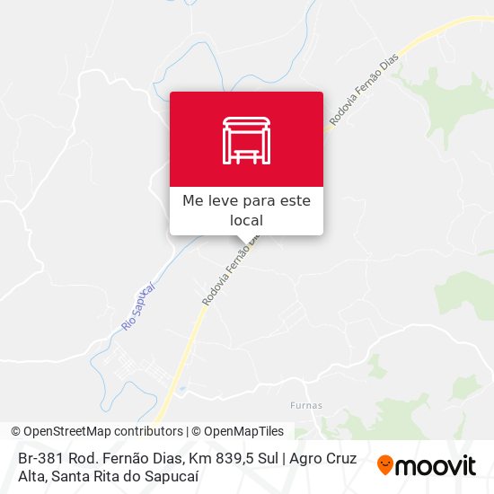 Br-381 Rod. Fernão Dias, Km 839,5 Sul | Agro Cruz Alta mapa