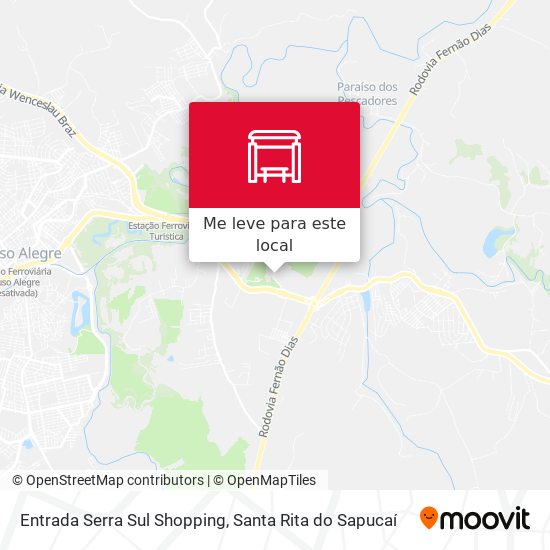Entrada Serra Sul Shopping mapa