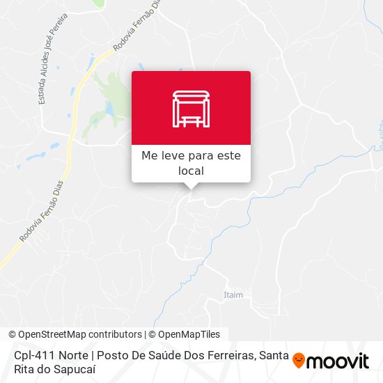 Cpl-411 Norte | Posto De Saúde Dos Ferreiras mapa