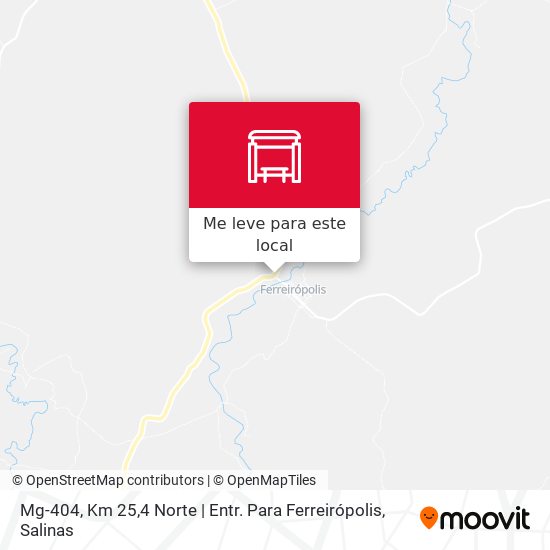 Mg-404, Km 25,4 Norte | Entr. Para Ferreirópolis mapa