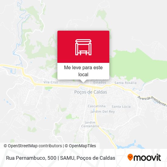 Rua Pernambuco, 500 | SAMU mapa