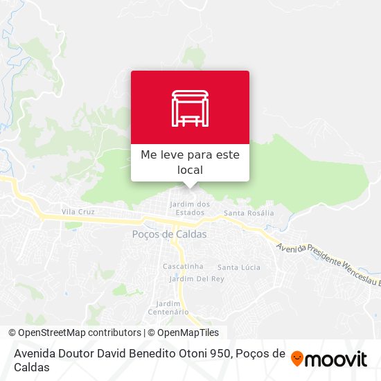 Avenida Doutor David Benedito Otoni 950 mapa