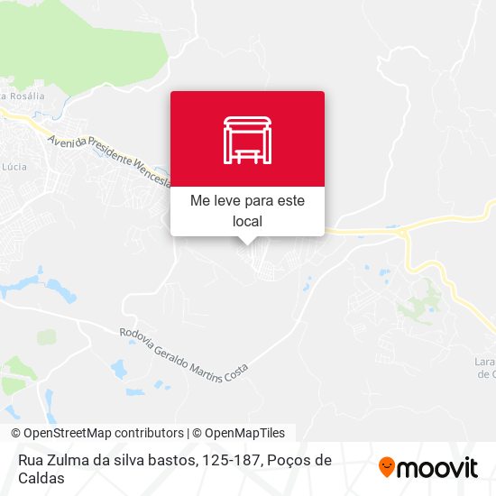 Rua Zulma da silva bastos, 125-187 mapa