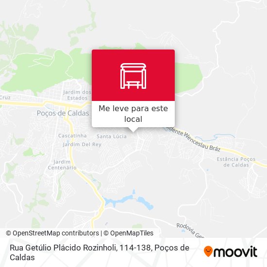 Rua Getúlio Plácido Rozinholi, 114-138 mapa