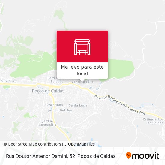 Rua Doutor Antenor Damini, 52 mapa