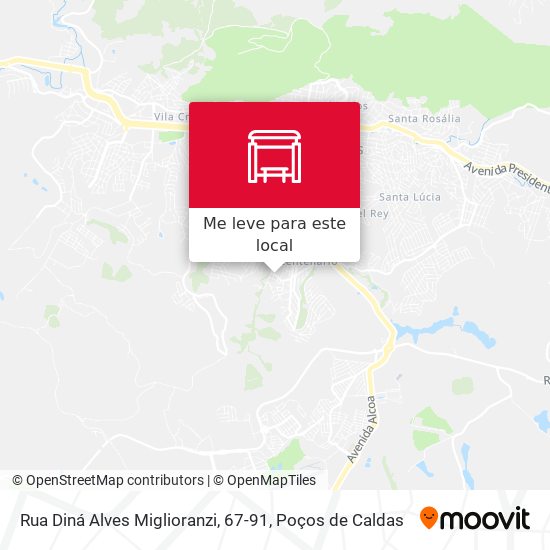 Rua Diná Alves Miglioranzi, 67-91 mapa
