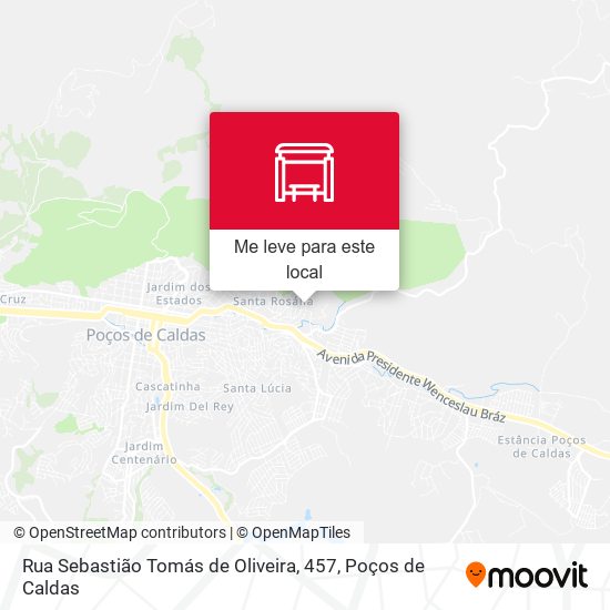 Rua Sebastião Tomás de Oliveira, 457 mapa