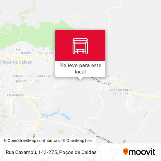 Rua Caxambú, 143-275 mapa
