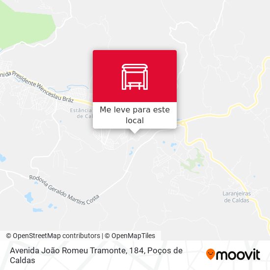Avenida João Romeu Tramonte, 184 mapa