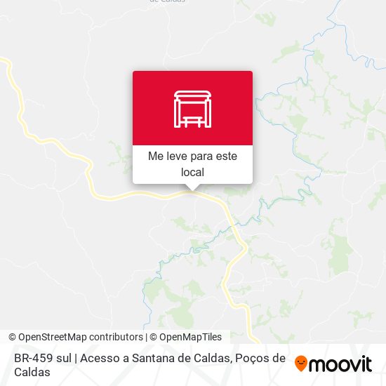 BR-459 sul | Acesso a Santana de Caldas mapa