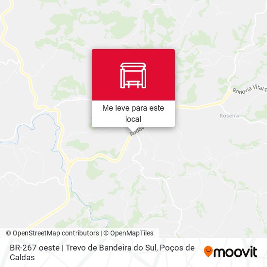 BR-267 oeste | Trevo de Bandeira do Sul mapa