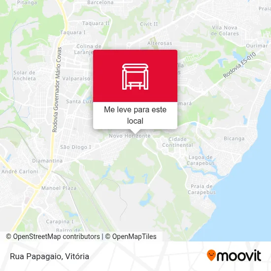 Rua Papagaio mapa