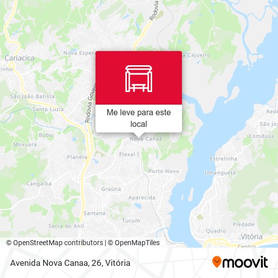 Avenida Nova Canaa, 26 mapa