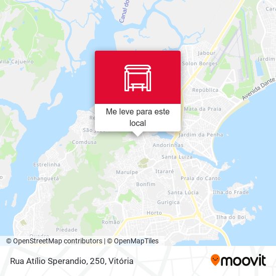 Rua Atílio Sperandio, 250 mapa