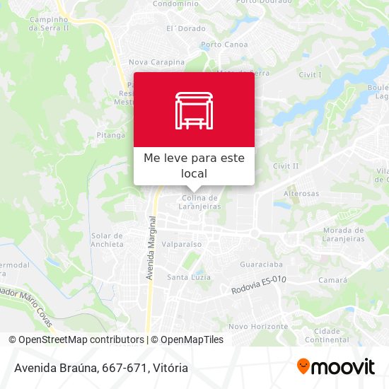 Avenida Braúna, 667-671 mapa