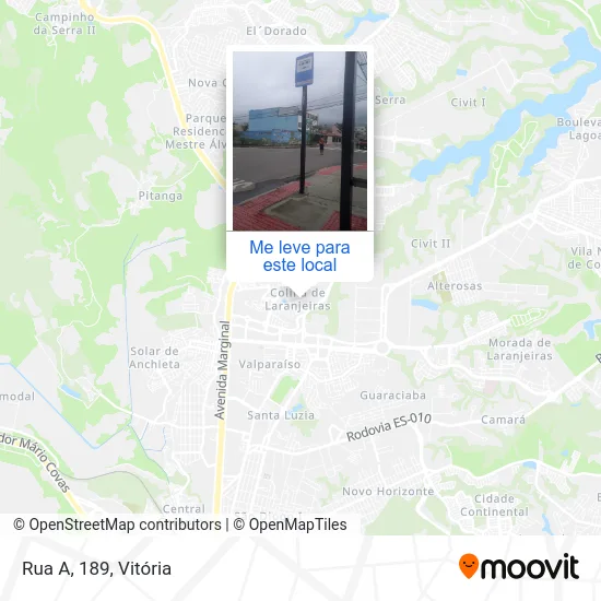 Rua A, 189 mapa